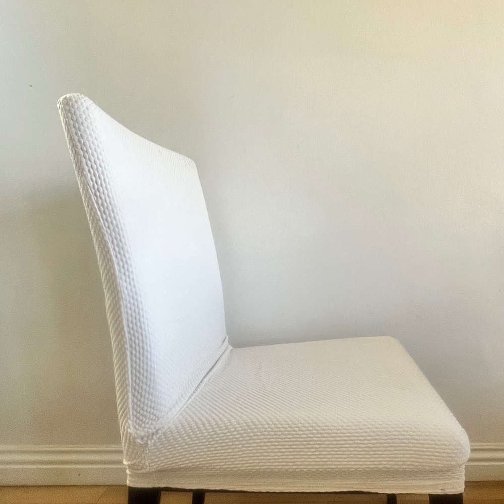 SUBRTEX Dining Chair Cozy/Soft Covers White, Stretchy, Fits most chairs